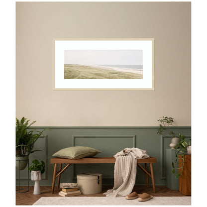 Peaceful and Serene Coastal Landscape by The Creative Bunch Studio Framed Wall Art Print - Quahog Bay Bedding