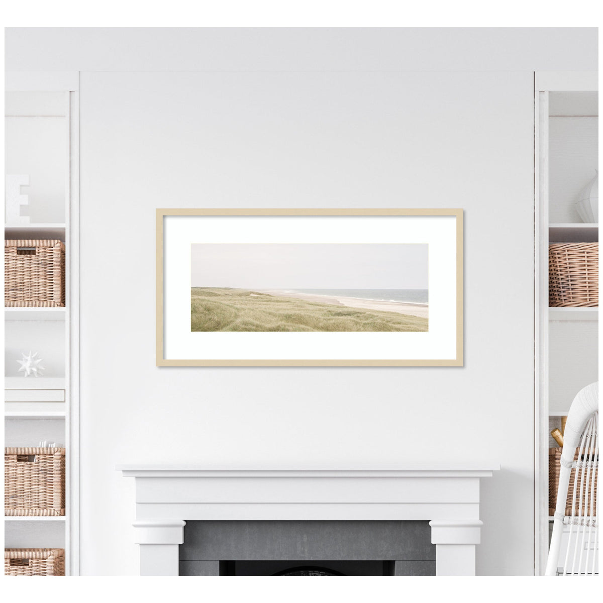 Peaceful and Serene Coastal Landscape by The Creative Bunch Studio Framed Wall Art Print - Quahog Bay Bedding