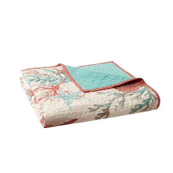 Madison Park Pebble Beach Oversized Cotton Quilted Throw - Quahog Bay Bedding
