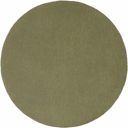 Brockton Solid Sage Green Wool Rug