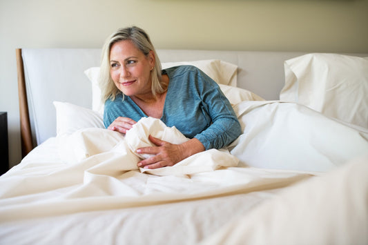 Percale Bed Sheet Set - American Made With USA Grown Cotton - Quahog Bay Bedding