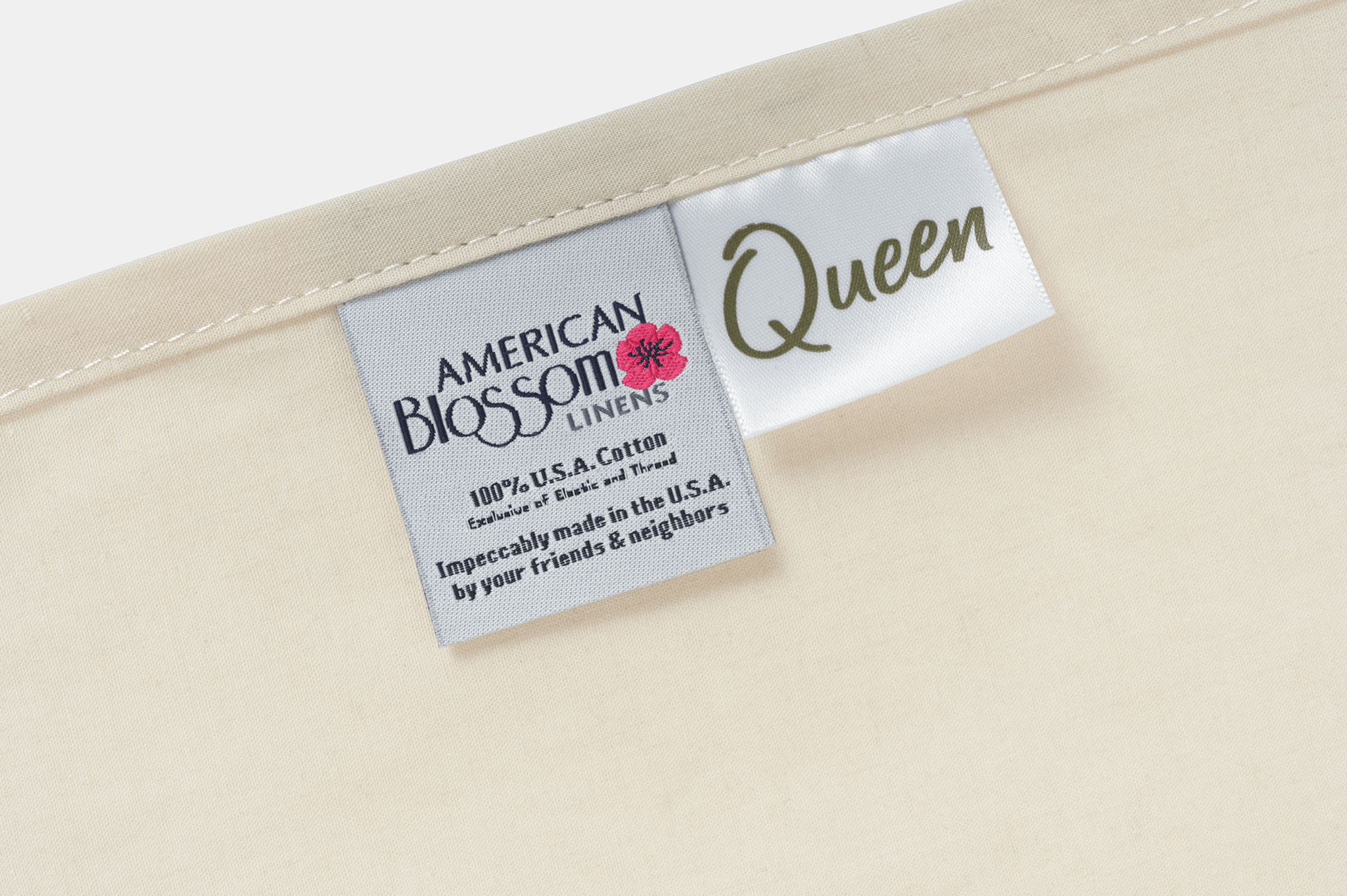Percale Bed Sheet Set - American Made With USA Grown Cotton - Quahog Bay Bedding