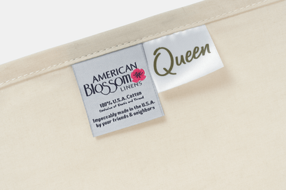 Percale Bed Sheet Set - American Made With USA Grown Cotton - Quahog Bay Bedding