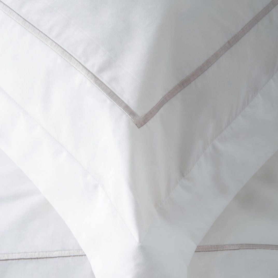 Single Stripe Embroidered Percale Duvet Set