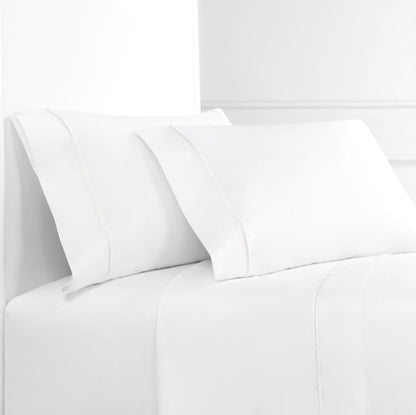 Single Stripe Embroidered 300TC 100% Cotton Percale Sheet Set