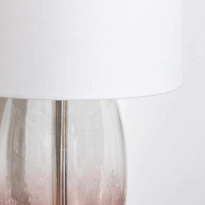 Pertek White Glass Table Lamp - Quahog Bay Bedding
