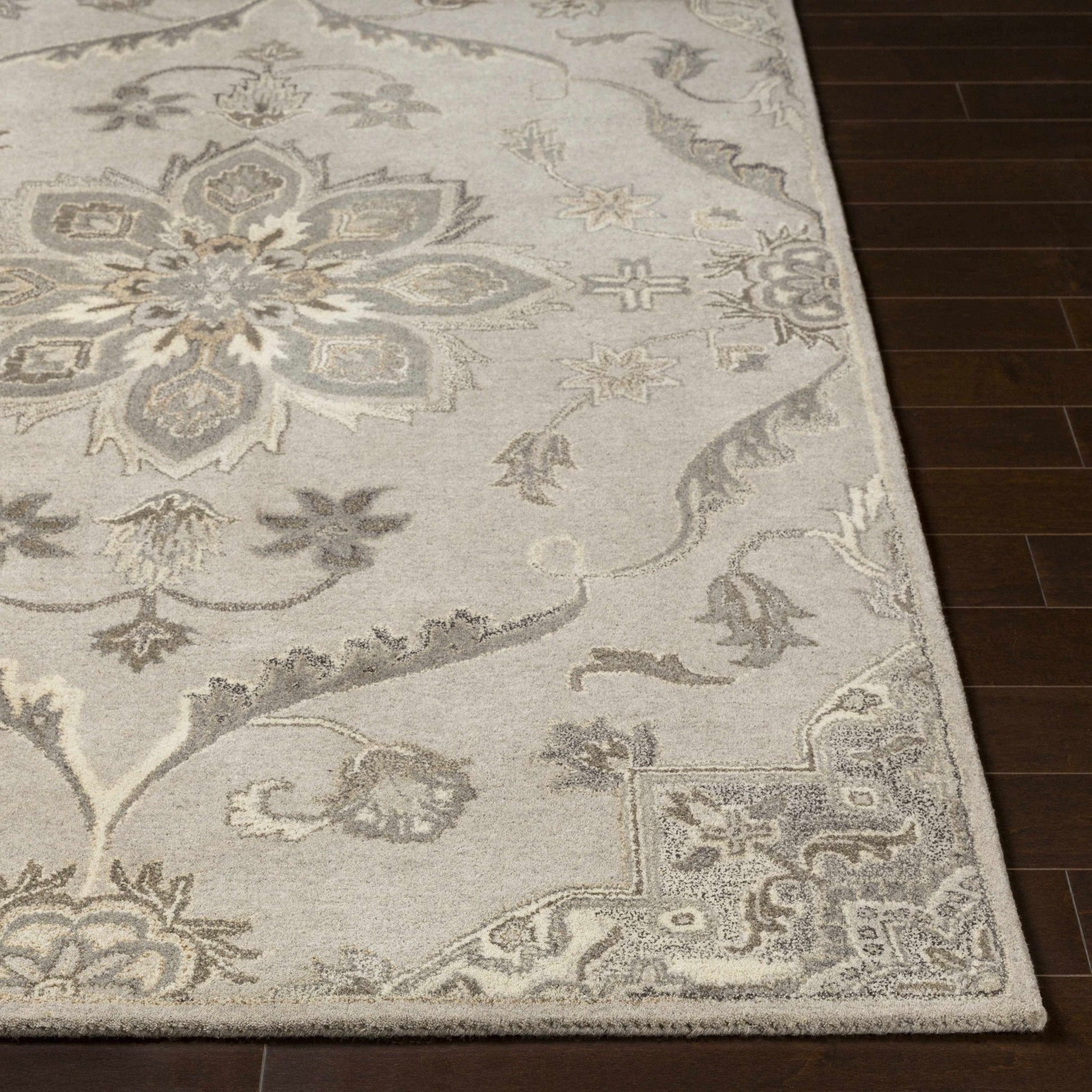 Peterstown Beige Wool Rug - Quahog Bay Bedding