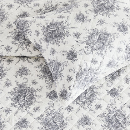 Petit Toile Cotton Flannel Quilt Set - Quahog Bay Bedding