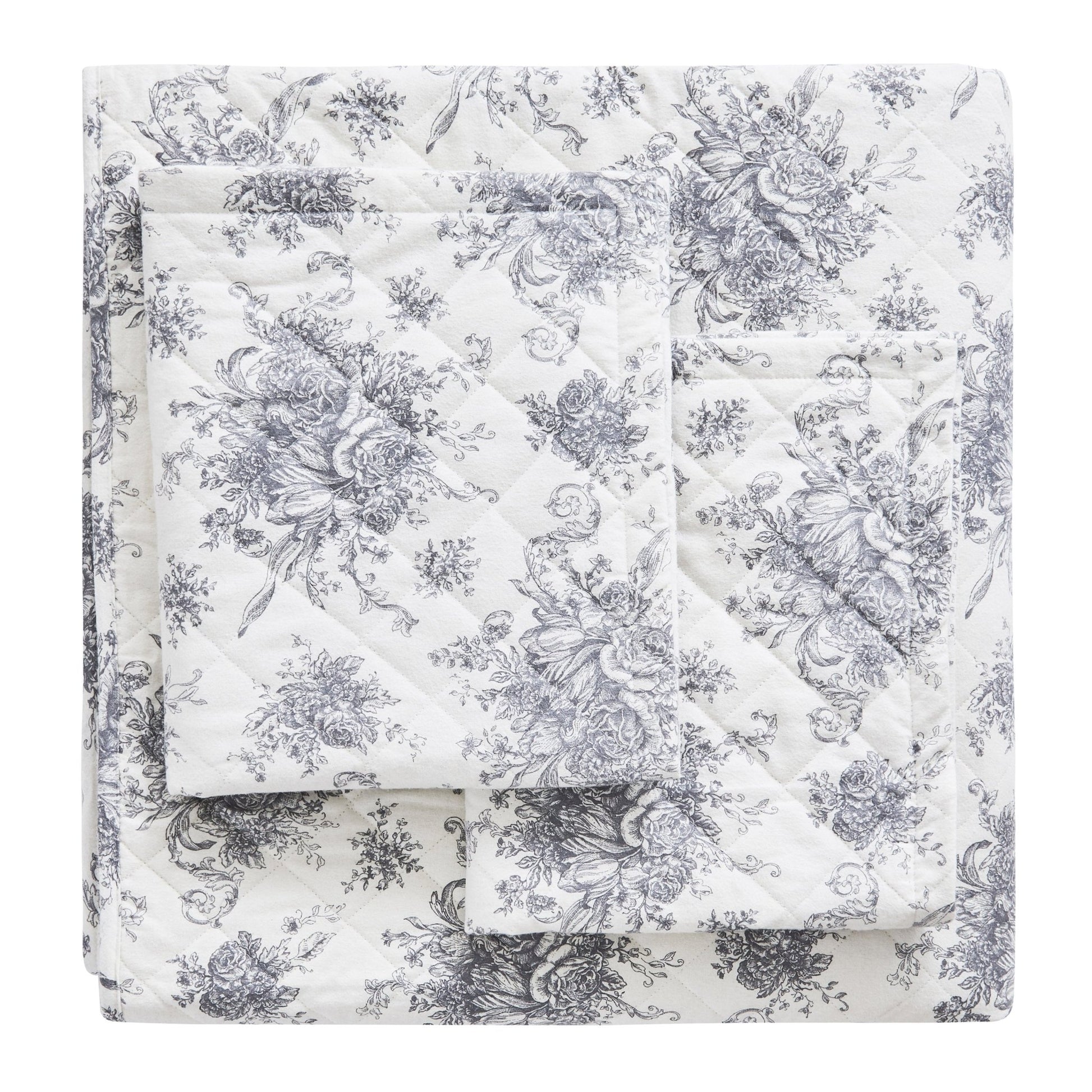Petit Toile Cotton Flannel Quilt Set - Quahog Bay Bedding