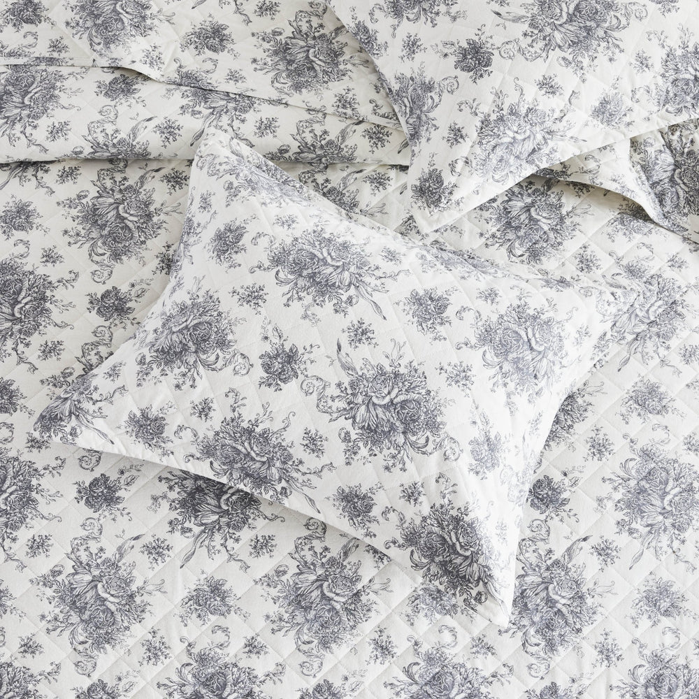 Petit Toile Cotton Flannel Quilt Set - Quahog Bay Bedding