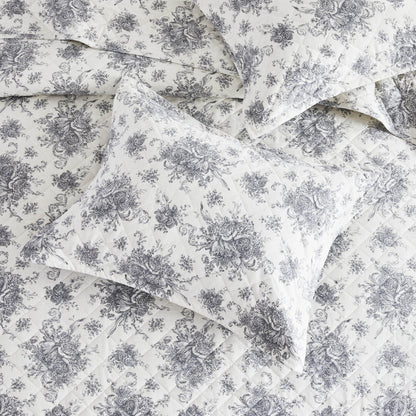 Petit Toile Cotton Flannel Quilt Set - Quahog Bay Bedding