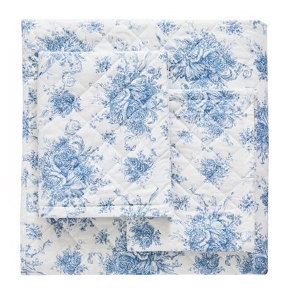 Petit Toile Cotton Flannel Quilt Set - Quahog Bay Bedding
