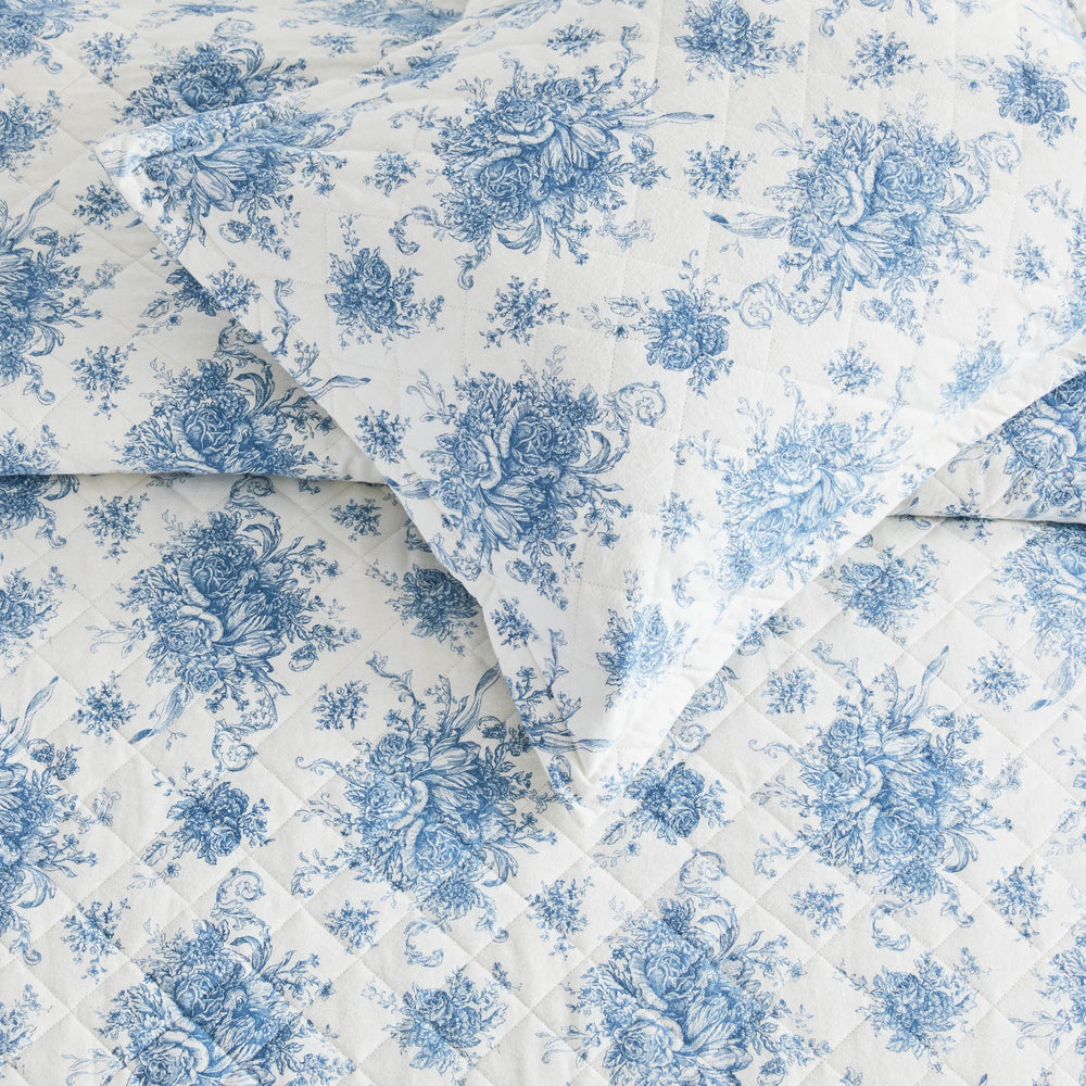 Petit Toile Cotton Flannel Quilt Set - Quahog Bay Bedding