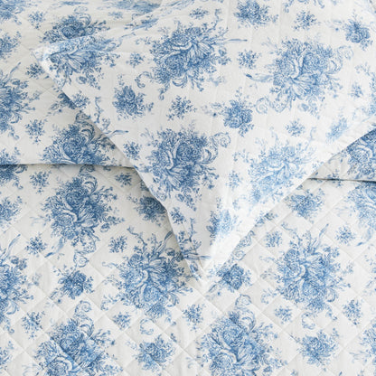 Petit Toile Cotton Flannel Quilt Set - Quahog Bay Bedding