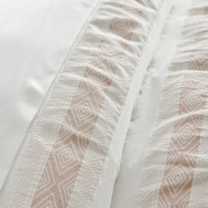 Pickford 100% Cotton Duvet Cover Set - Coastal Bedding Sets - Blush - Quahog Bay Bedding