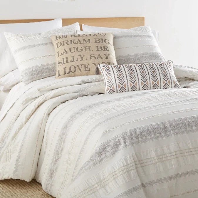 Pickford Cotton Comforter Set - Coastal Bedding Sets - Taupe - Quahog Bay Bedding
