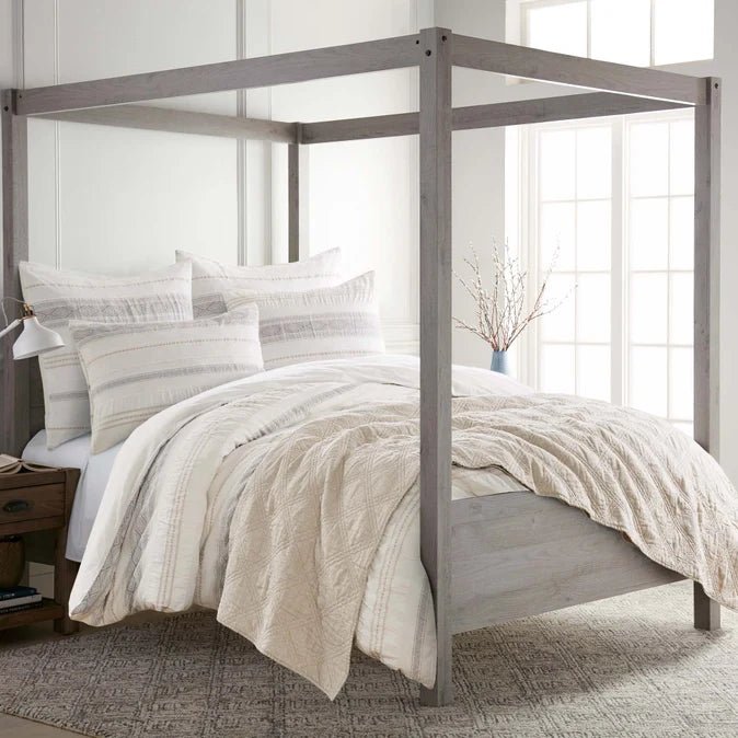 Pickford Cotton Comforter Set - Coastal Bedding Sets - Taupe - Quahog Bay Bedding