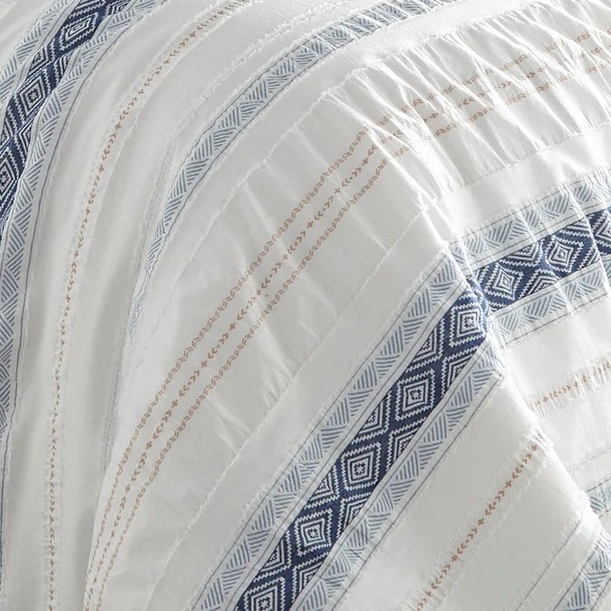 Pickford Cotton Comforter Set - Coastal & Nautical Bedding Sets - Blue - Quahog Bay Bedding