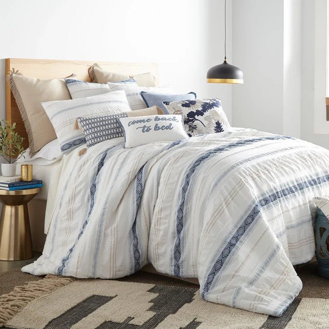 Pickford Cotton Comforter Set - Coastal & Nautical Bedding Sets - Blue - Quahog Bay Bedding