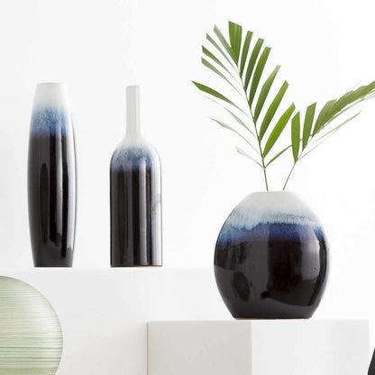 Pitfour Blue White Ceramic Vase Set - Quahog Bay Bedding