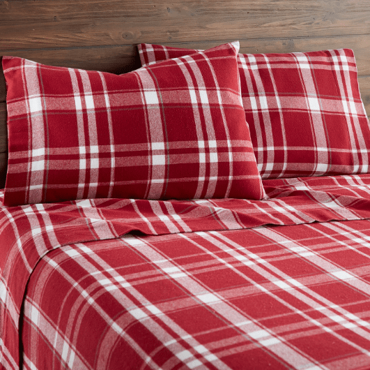 Plaid Organic Flannel Sheet Set - 100% Organic Cotton - Quahog Bay Bedding