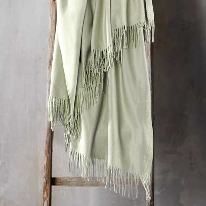Plaza Silk Throw with Fringe - Quahog Bay Bedding