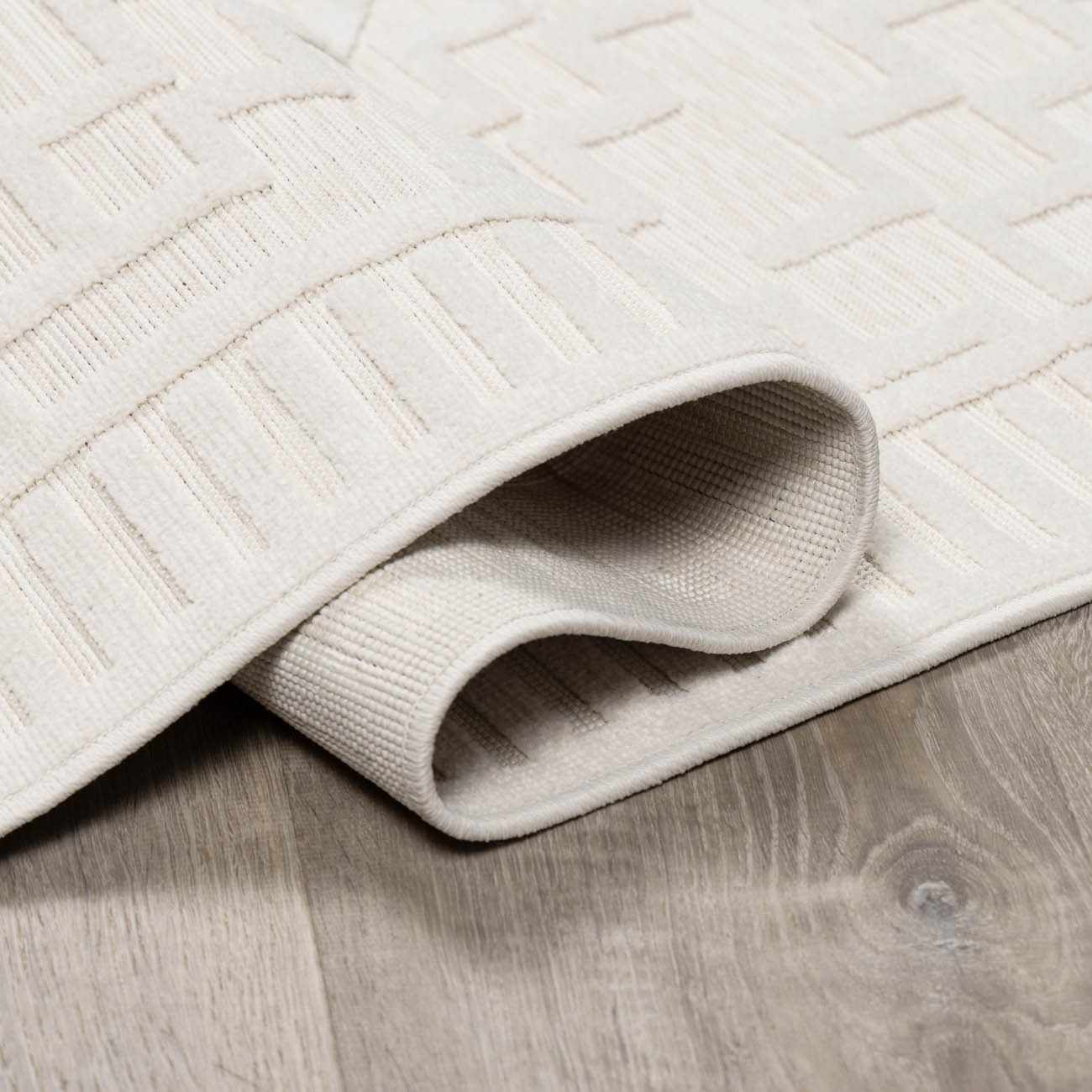Plumtree 3D White Outdoor Rug - Quahog Bay Bedding