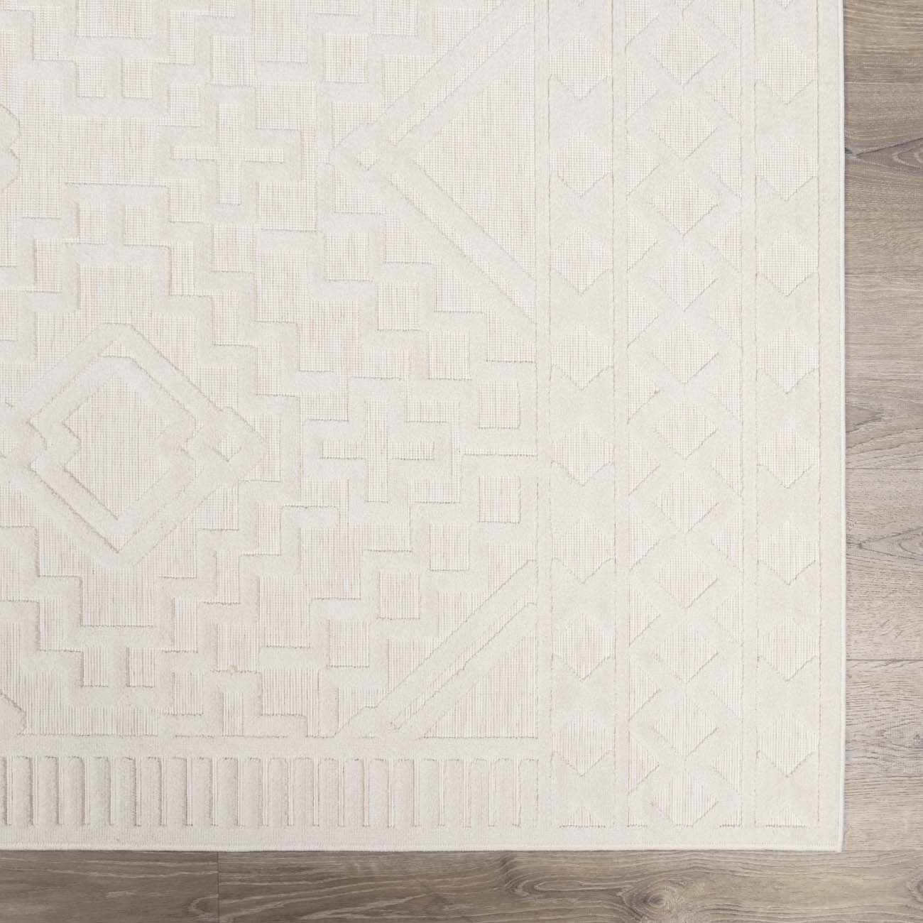 Plumtree 3D White Outdoor Rug - Quahog Bay Bedding