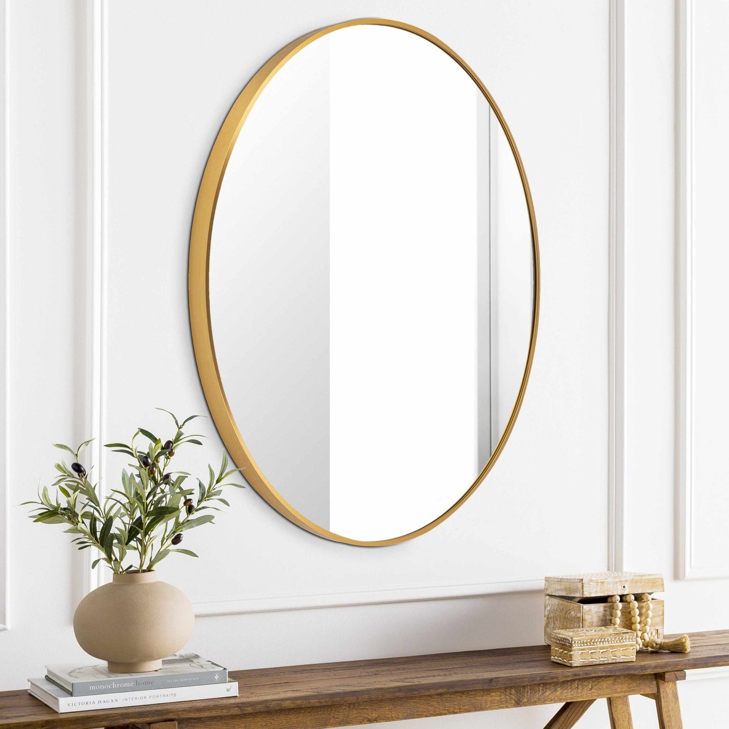Pontalina Round Gold Mirror - Quahog Bay Bedding