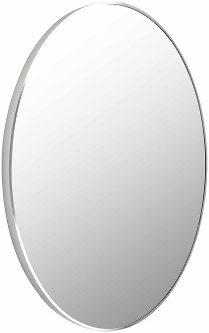 Pontalina Round Silver Gray Mirror - Quahog Bay Bedding