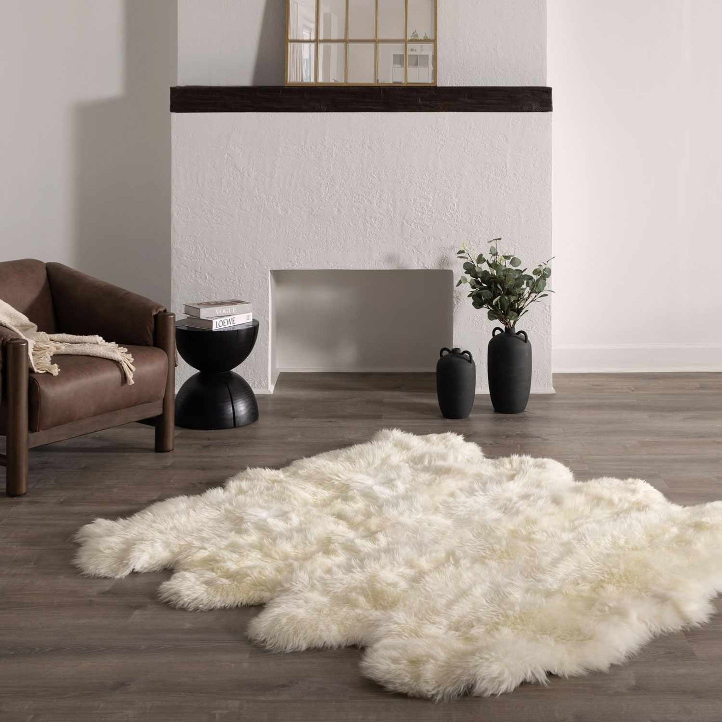 Premium White Soft Sheepskin Rug - Quahog Bay Bedding