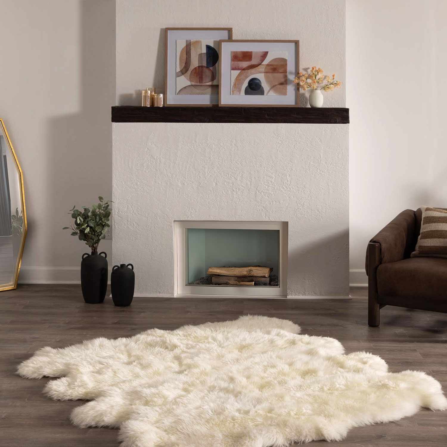 Premium White Soft Sheepskin Rug - Quahog Bay Bedding