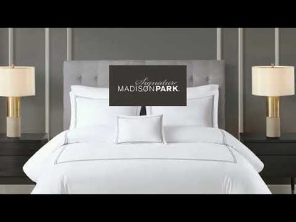 Madison Park Luxury 500TC Luxury Collection 100% Cotton Sateen Embroidered Duvet Cover Set