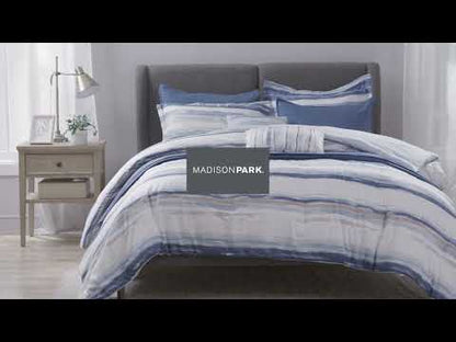 Nautical Navy Queen Quilt And Comforter Set - Marina 8PC