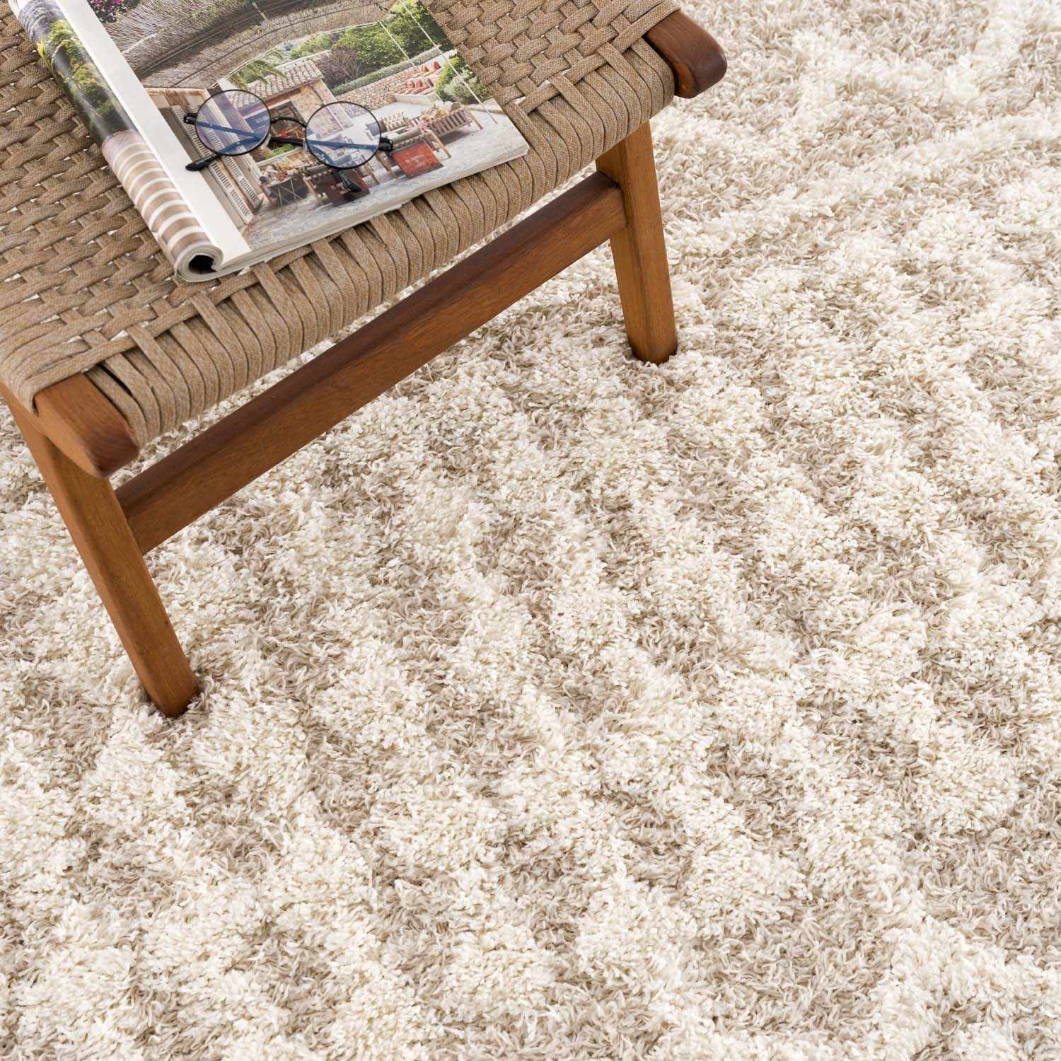 Prompton Cream Plush Area Rug - Plush Pile Rugs - Quahog Bay Bedding