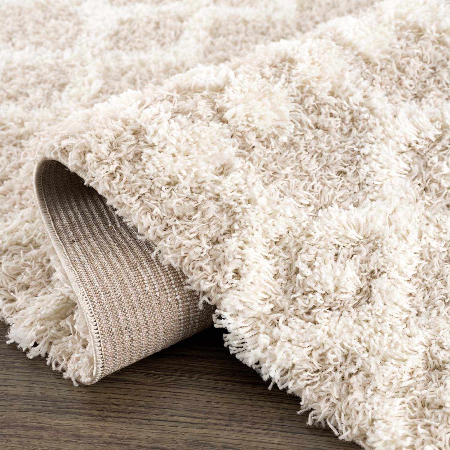 Prompton Cream Plush Area Rug - Plush Pile Rugs - Quahog Bay Bedding
