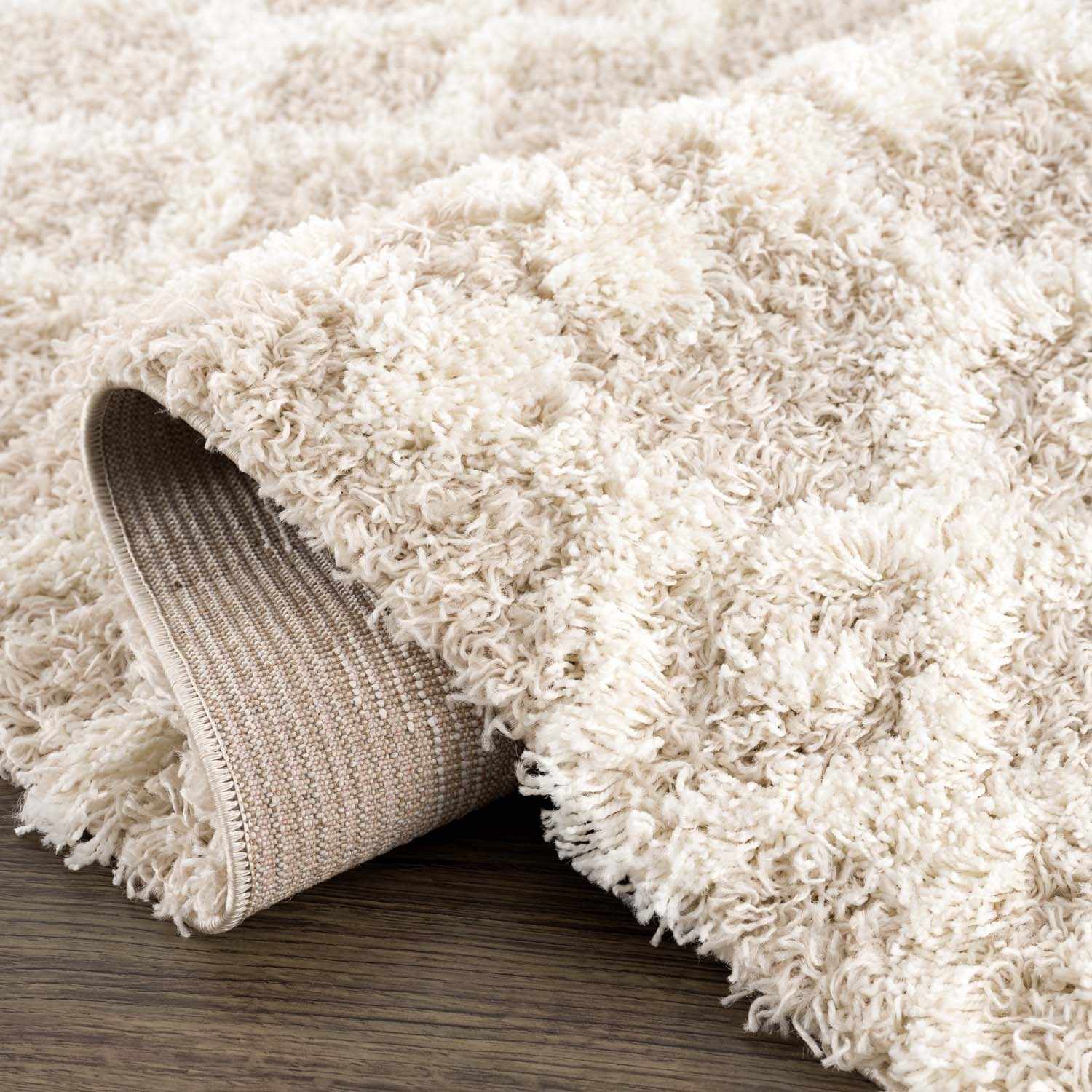 Prompton Cream Plush Area Rug - Plush Pile Rugs - Quahog Bay Bedding