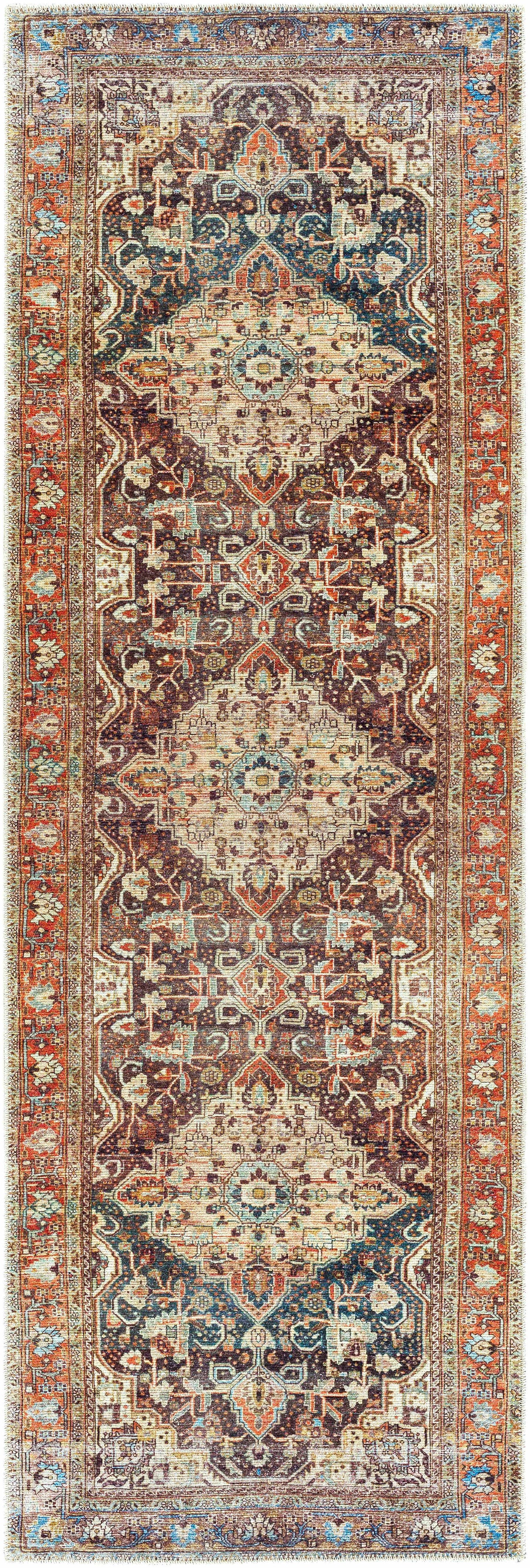 Portlaw Vintage Flat Pile Washable Rug