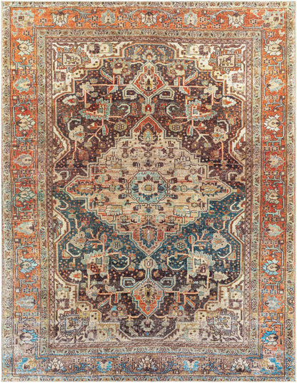 Portlaw Vintage Flat Pile Washable Rug