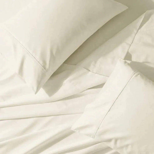 SALE! CinchFit Split Top Cal King Sheets No Tear 650TC Cotton Blend Ivory - Quahog Bay Bedding