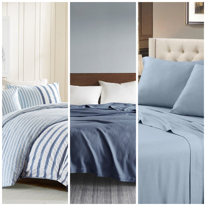 Beautiful Bedding Ensembles King Blue 8 Pieces - Quahog Bay Bedding