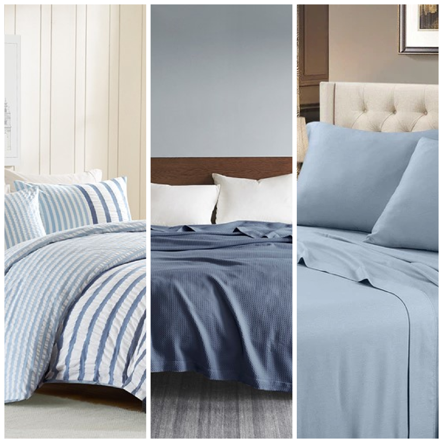 Beautiful Bedding Ensembles Queen Blue 8 Pieces - Quahog Bay Bedding