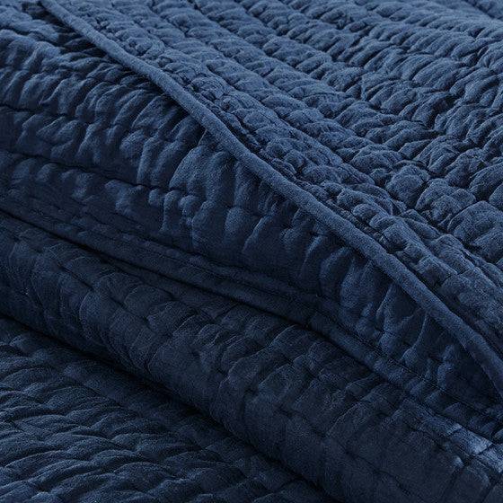 V Berth Boat Bedding 100% Cotton Serene 3 Piece Hand Quilted Quilt Set - Quahog Bay Bedding