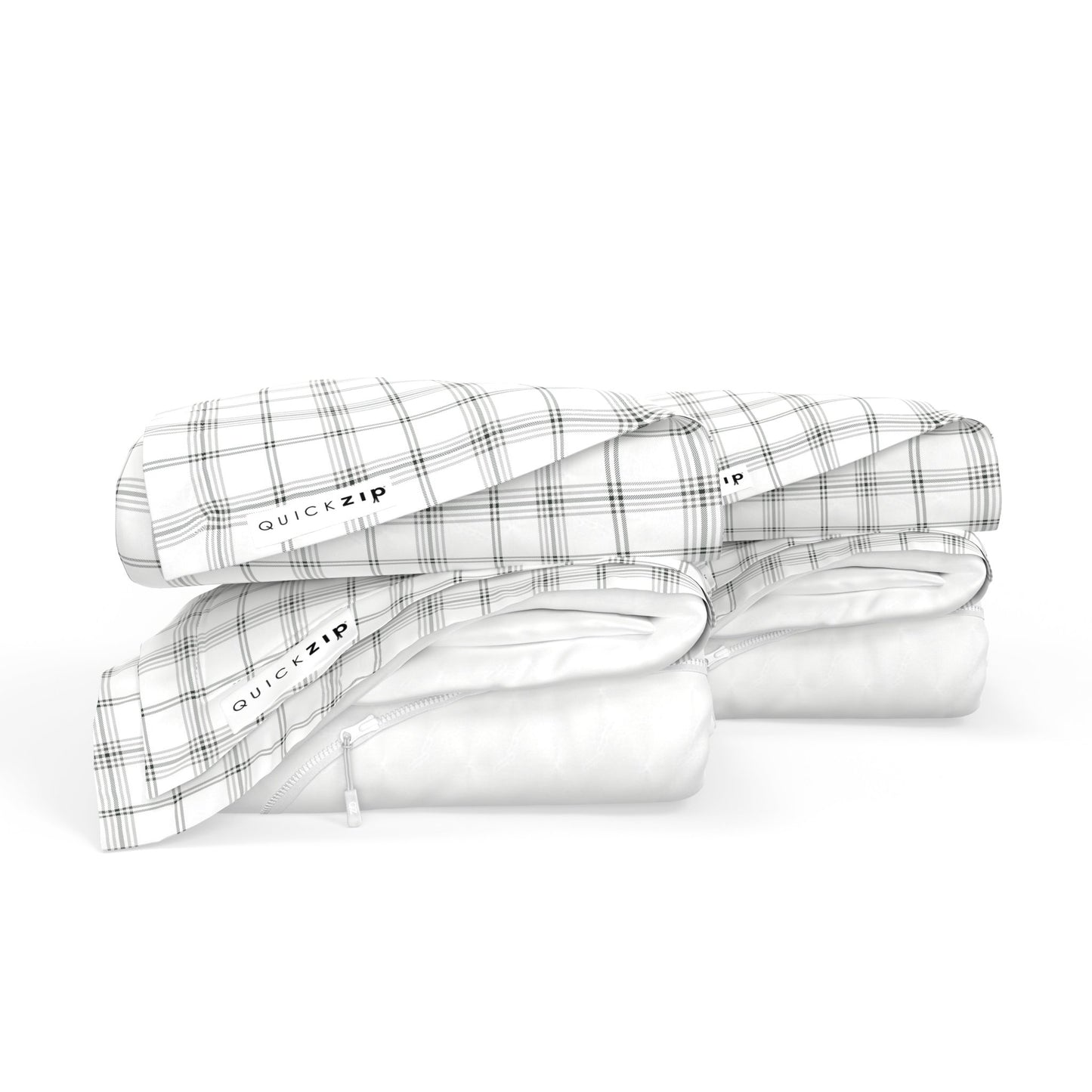 QuickZip Bundle - Base, Fitted Sheet Plus Spare Fitted Sheet - Flannel - Quahog Bay Bedding