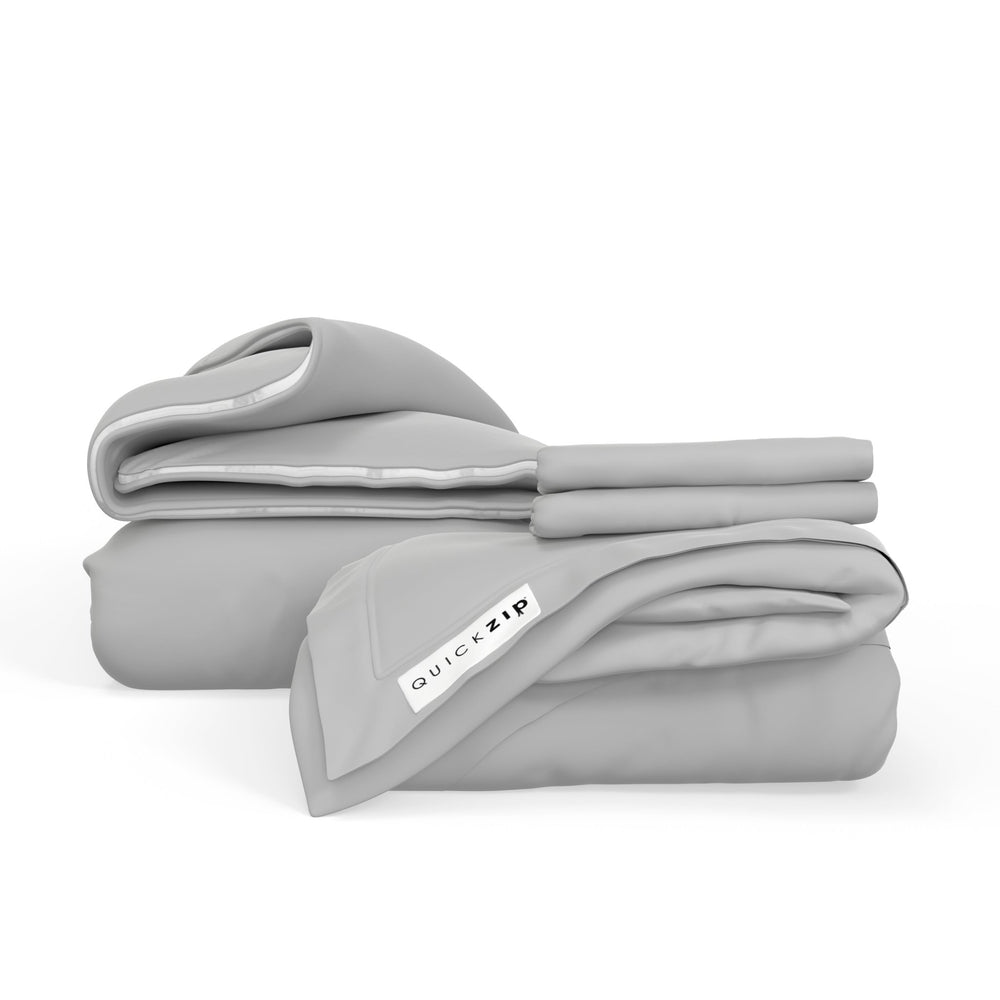 QuickZip Duvet Bundle (1x Zip Sheet) - Percale - Quahog Bay Bedding