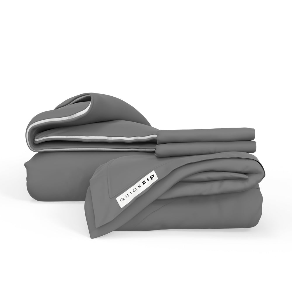 QuickZip Duvet Bundle (1x Zip Sheet) - Percale - Quahog Bay Bedding