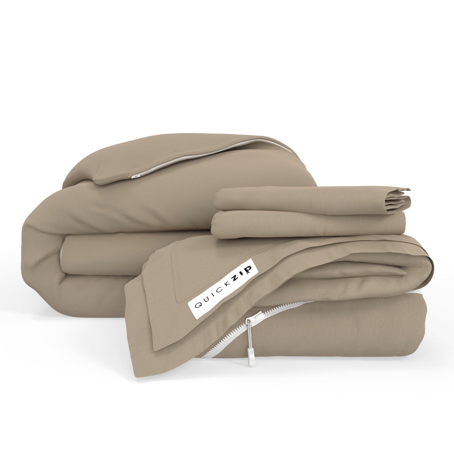 QuickZip Duvet Bundle - Base, Zip Sheet, Duvet And Pillowcases - Twilluxe Flannel - Quahog Bay Bedding