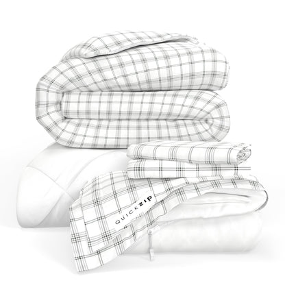 QuickZip Euro Bundle - Twilluxe Flannel - Quahog Bay Bedding