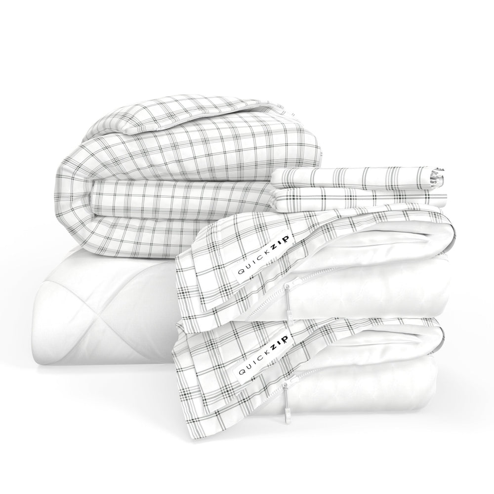 QuickZip Euro Bundle - Twilluxe Flannel - Quahog Bay Bedding