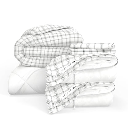 QuickZip Euro Bundle - Twilluxe Flannel - Quahog Bay Bedding